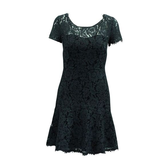 Diane Von Furstenberg Lace Dress in Grey Polyester